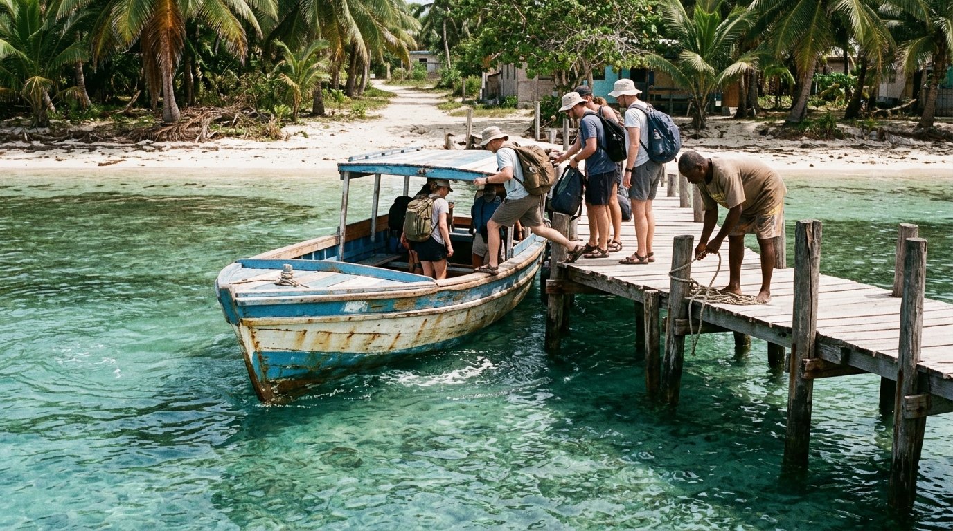 Lancha a la isla